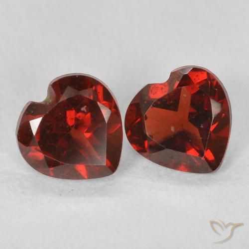 Gemme di Granato Piropo Rosso medio naturale da 1.07 ct, Cuore, VS