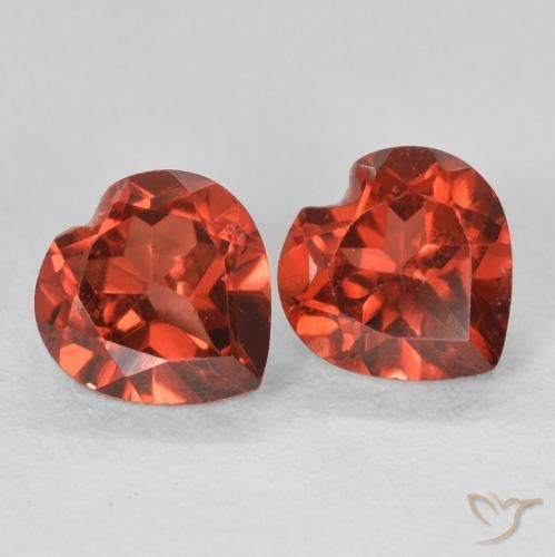 Gemme di Granato Piropo Ribes Rosso naturale da 1.22 ct, Cuore, VS