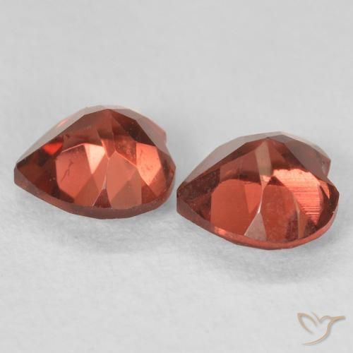 Gemme di Granato Piropo Ribes Rosso naturale da 1.22 ct, Cuore, VS