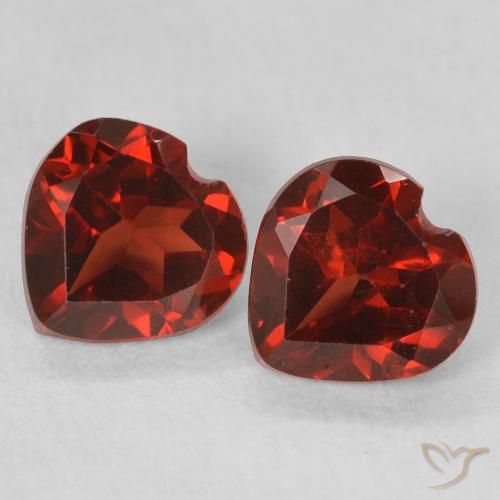 1.09ctw Naturale Rosso medio Granato Piropo, Cuore, VVS-VS