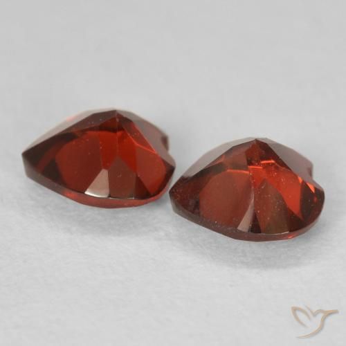 Gemme di Granato Piropo Rosso medio naturale da 1.09 ct, Cuore, VVS-VS