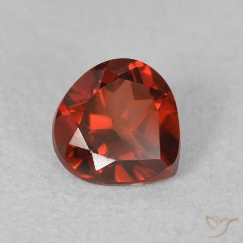 Granato Piropo Ribes Rosso naturale da 0.54 ct, Forma a pera, VVS-VS