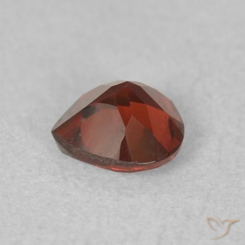 Granato Piropo Ribes Rosso naturale da 0.54 ct, Forma a pera, VVS-VS