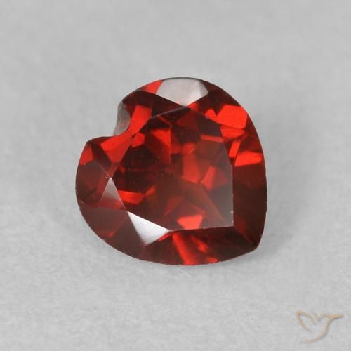 0.59ct Naturale Sangria rossa Granato Piropo, Cuore, VVS-VS