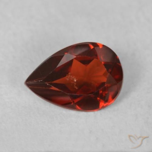 Granato Piropo Rosso medio naturale da 0.44 ct, Forma a pera, VS