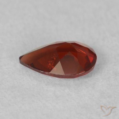 Granato Piropo Rosso medio naturale da 0.44 ct, Forma a pera, VS
