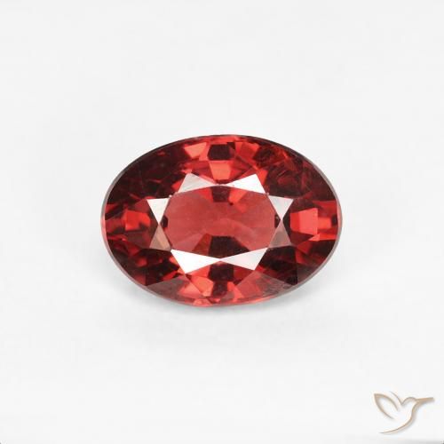 1.10ct Naturale Rosso brillante Granato Piropo, Ovale, VS