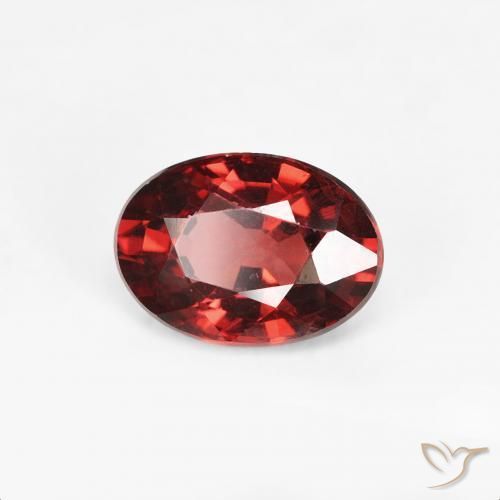 Granato Piropo Rosso brillante naturale da 1.10 ct, Ovale, VS