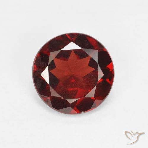 1.30ct Naturale Rosso medio Granato Piropo, Rotondo, VS
