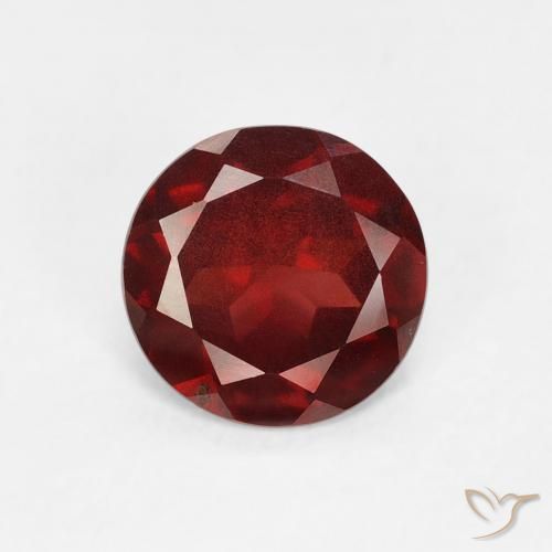 0.86ct Naturale Rosso medio Granato Piropo, Rotondo, VS