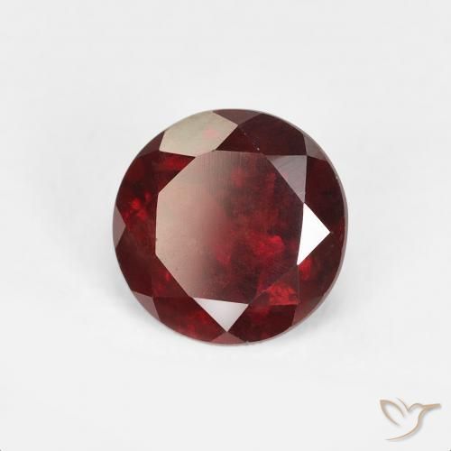 Granato Piropo Ribes Rosso naturale da 1.60 ct, Rotondo, VS