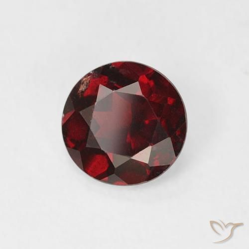Granato Piropo Rosso scuro naturale da 0.64 ct, Rotondo, VS-SI