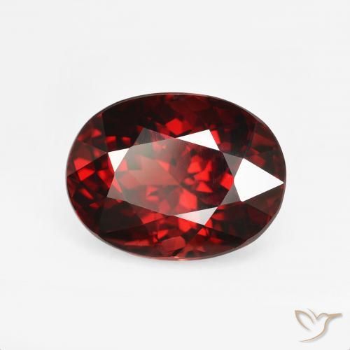 Granato Piropo Rosso Sangue Profondo naturale da 6.12 ct, Ovale, VVS