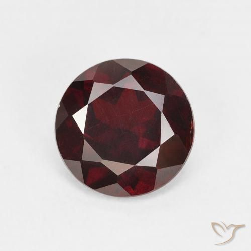 1.53ct Naturale Rosso scuro Granato Piropo, Rotondo, VS