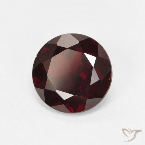 Granato Piropo Rosso scuro naturale da 1.53 ct, Rotondo, VS