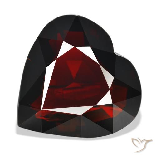 37.20ct Rosso nerastro Granato Piropo, Cuore, IF