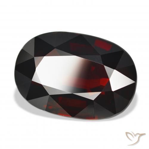 Granato Piropo Rosso nerastro naturale da 21.89 ct, Ovale, IF