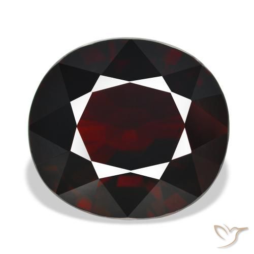 21.03ct Naturale Rosso nerastro Granato Piropo, Ovale, IF