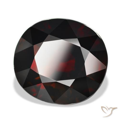 Granato Piropo Rosso nerastro naturale da 21.03 ct, Ovale, IF