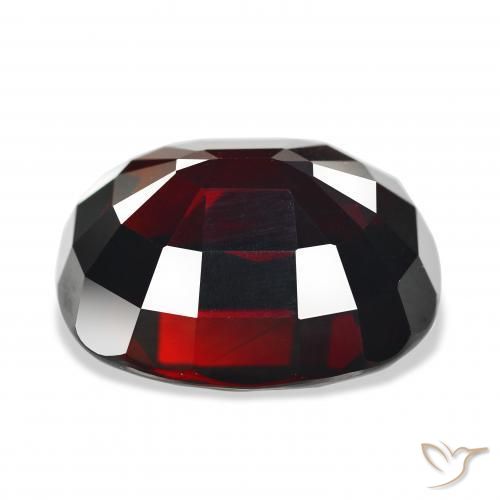 Granato Piropo Rosso nerastro naturale da 25.59 ct, Ovale, VVS-VS