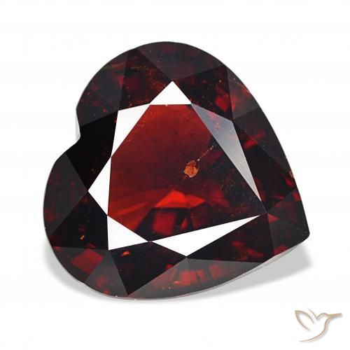 Granato Piropo Rosso scuro naturale da 15.79 ct, Cuore, VS