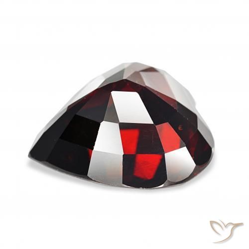 Granato Piropo Rosso scuro naturale da 15.79 ct, Cuore, VS