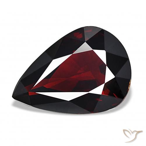 13.92ct Rosso nerastro Granato Piropo, Forma a pera, VS