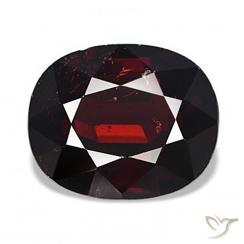 Granato Piropo Rosso nerastro naturale da 12.59 ct, Ovale, SI-I1