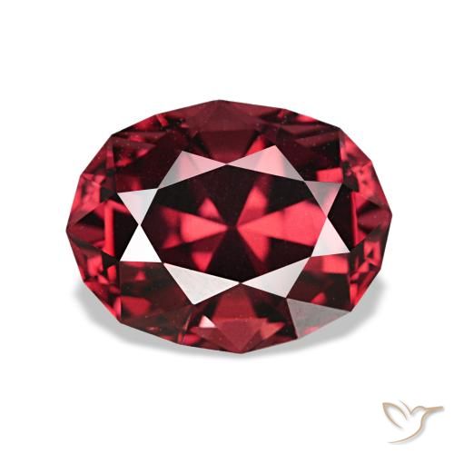Granato piropo naturale rosso da 3,12 ct, taglio ovale, VVS