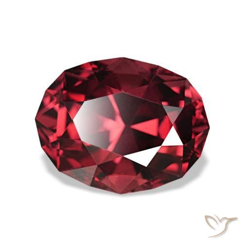 Granato piropo naturale rosso da 3,12 ct, taglio ovale, VVS