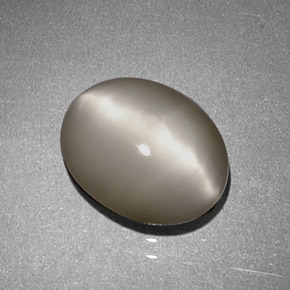 Quartz cat's eye naturale crema da 1,97 ct, taglio ovale, opaco