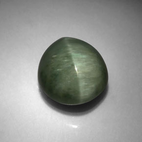 Quarzo Occhio di Gatto Verde naturale da 4.70 ct, Taglio ovale, Opaco