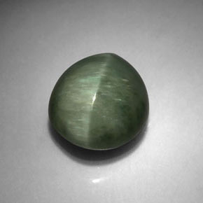 Quarzo Occhio di Gatto Verde naturale da 4.70 ct, Taglio ovale, Opaco