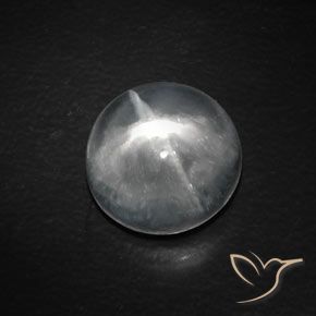 10.14ct Naturale Bianco trasparente Quarzo effetto occhio di gatto, Rotondo, Trasparente