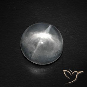 Quarzo Occhio di Gatto Bianco trasparente naturale da 10.14 ct, Rotondo, Trasparente