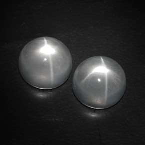 Gemme di Quarzo Occhio di Gatto Bianco naturale da  ct, Taglio rotondo, Trasparente