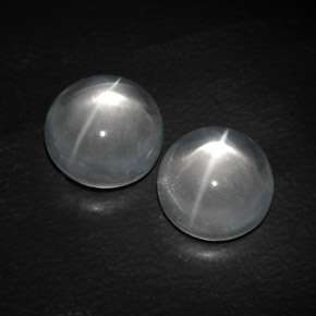 Gemme di Quarzo Occhio di Gatto Bianco naturale da  ct, Taglio rotondo, Trasparente