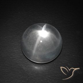 Quarzo Occhio di Gatto Bianco trasparente naturale da 9.45 ct, Rotondo, Trasparente
