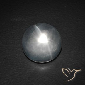9.88ct Naturale Bianco trasparente Quarzo effetto occhio di gatto, Rotondo, Trasparente