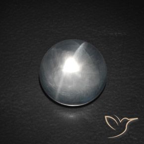 Quarzo Occhio di Gatto Bianco trasparente naturale da 9.88 ct, Rotondo, Trasparente