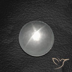 Quarzo Occhio di Gatto Bianco naturale da 7.46 ct, Rotondo, Trasparente