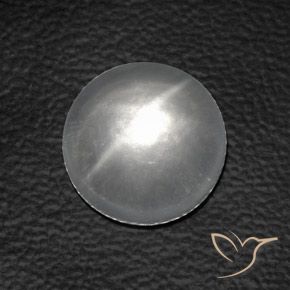 7.30ct Naturale Bianco Quarzo effetto occhio di gatto, Rotondo, Trasparente
