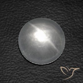 Quarzo Occhio di Gatto Bianco naturale da 7.30 ct, Rotondo, Trasparente