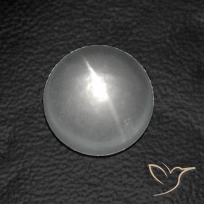 Quarzo Occhio di Gatto Bianco naturale da 7.61 ct, Rotondo, Trasparente