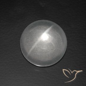 Quarzo Occhio di Gatto Bianco naturale da 7.56 ct, Rotondo, Trasparente