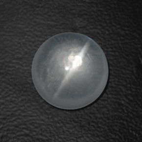 Quarzo occhio di gatto naturale bianco da 8,07 ct, taglio rotondo, trasparente