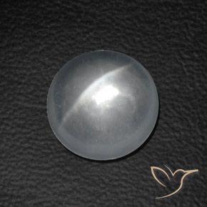 8.34ct Naturale Bianco Quarzo effetto occhio di gatto, Rotondo, Trasparente