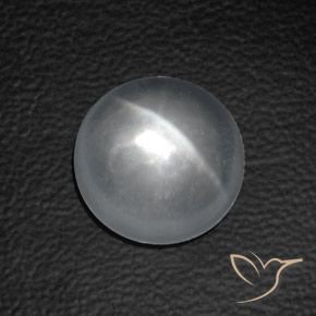 Quarzo Occhio di Gatto Bianco naturale da 8.34 ct, Rotondo, Trasparente