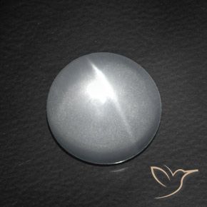 8.14ct Naturale Bianco trasparente Quarzo effetto occhio di gatto, Rotondo, Trasparente