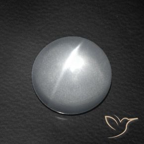 Quarzo Occhio di Gatto Bianco trasparente naturale da 8.14 ct, Rotondo, Trasparente